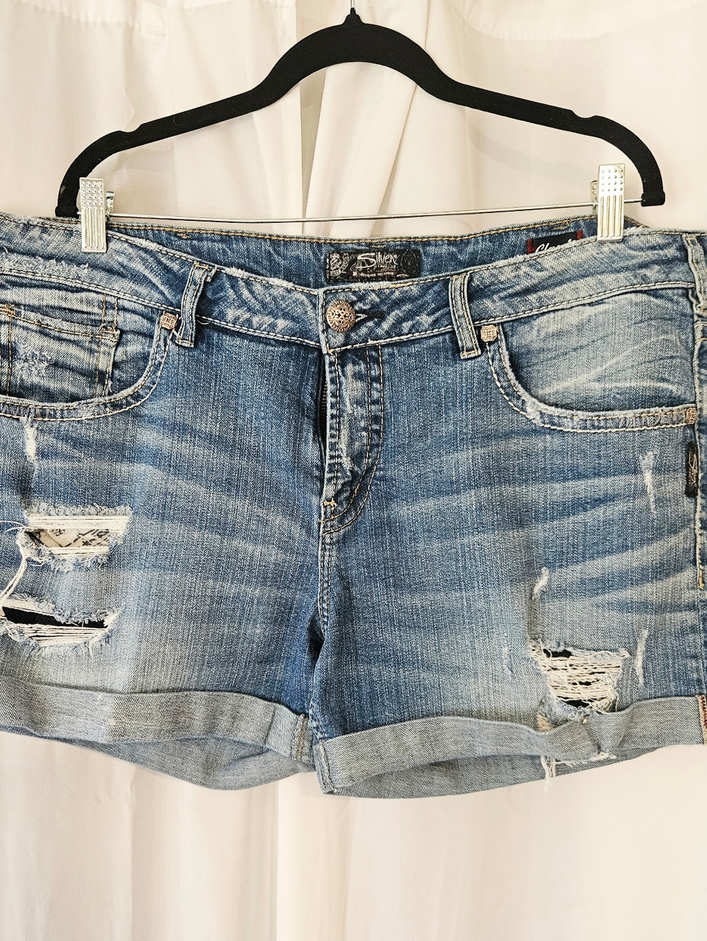 Silver Jeans Co Denim Shorts | Mid Rise Stretch Jean Shorts Size 18
